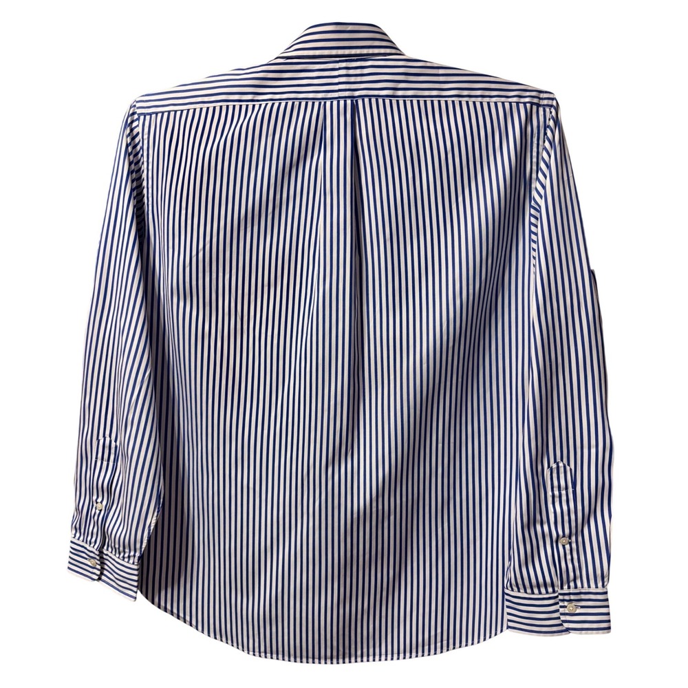 Ralph Lauren Button Down Mens XXL 52" x 32" Blue White Classic Fit Striped Pony - Picture 5 of 8